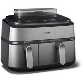 Resim Philips NA555/00 Airsteam Çıft Hazneli Airfryer 