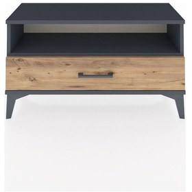 Resim Arges Şifonyer Tek Raflı Tek Çekmeceli 88x30x48 Antrasit-çam Antrasit 