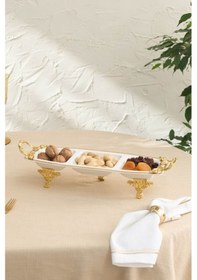 Resim Karaca Crown Dekoratif 3'lü Çerezlik 37,5X14,6X8 cm 