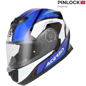 Resim Acerbis Serel 22-06 Kask Siyah Mavi Siyah - Mavi 