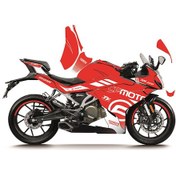 Resim Cfmoto 250sr "kırmızı - Beyaz " Racıng Turkey Model Parçalı Motosıklet Kaplama Stıcker Etıket Modelı 