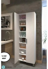 Resim % 100 Mdf Çok Amaçlı Beyaz Dolap 60 Cm 