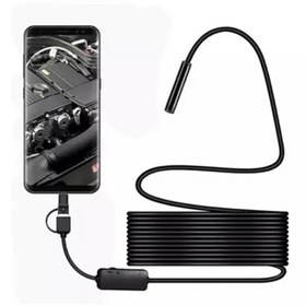 Resim toganshop Vtn-02 Endoskop Yılan Video Kamera Led’li 2 Metre 7 Mm Sert Kablo Su Geçirmez 