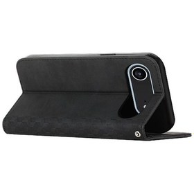 Resim İphone Uyumlu 17 Air İçin Kartlık Girişli Standlı Cüzdan Pu Deri Kapak 