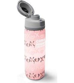 Resim Coral High Pudra Desenli Pipetli Ve Direkt İçim Çelik Termos 800 Ml 38594 Pudra 