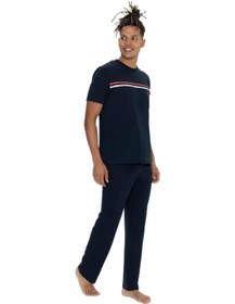 Resim U.s. Polo Assn. Erkek Lacivert Bisiklet Yaka Kısa Kollu Pijama Takım Lacıvert 