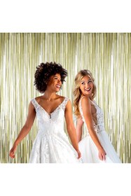 Resim Lisinya Mat Altın Püsküllü Kapı Perdesi - Parti, Bekarlığa Veda, Doğum Günü 1x2 M - TYGOO 