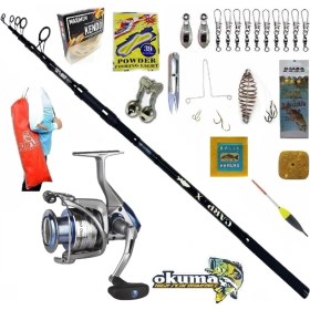 Resim Oslo Okuma Safina Pro 8000 390cm 3,5lbs Carp-x Profesyonel Sazan Kıyı Olta Takımı Seti 