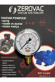 Resim SIMGA 0-1 Bar Çap Ø63 Mm Alttan Bağlantılı Kuru Tip Manometre 