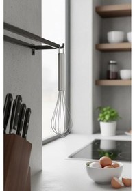 Resim Çelik Çırpıcı, 35 Cm, Metal Gövde, Gri, Paslanmaz, Ergonomik Tasarım, Derin Kap Uyumlu Çok Renkli 