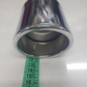 Resim Önü Kesik Egzoz Ucu, 60 mm nikelaj sessiz 