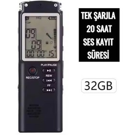 Resim Ultratekno Kb40 32 Gb Premium Led Büyük Ekranlı Profesyonel Ses Kayıt Cihazı Okul Ders Not,toplantı Röportaj 