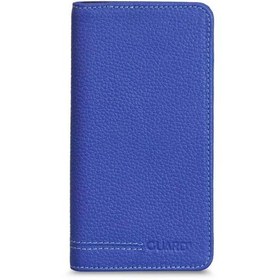 Resim Guard Telefon Girişli Mavi Siyah Hakiki Deri Portföy Cüzdan 