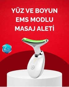 Resim Usb Şarjlı Led Işık Terapili Yüz Boyun Bakım Cihazı 