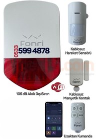 Resim AlGeliyo Fonri Alarm Smart Fonri Kablosuz Akıllı Hırsız Alarm Sistemi Fonri Wi-fi Li Ekonomik Hırsız Alarmı 