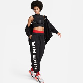 Resim Nike Sportswear Air Fleece Oversize Full Zip Kadın Siyah Eşofman Üstü 