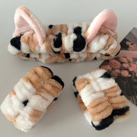 Resim 3 adet Leopar Desenli Kedi Kulaklu Peluş Baş Bandı Seti - Elastik Mercan Polar, Yumuşak ve Rahat, Yüz Yıkama, Makyaj ve Spa için Mükemmel - İdeal Sevgililer Günü Hediyesi, Sevimli Kedi Kulakları Baş Bandı 