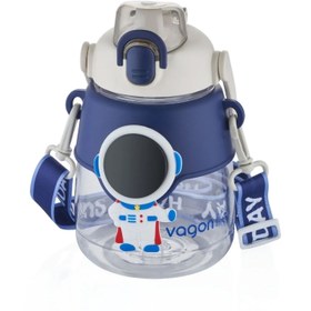 Resim Vagonlife Taşıma Askılı Pipetli Çocuk Su Matarası 1250 ml Mavi 
