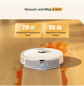 Resim Roborock İstasyonlu Hassas Haritalama Akıllı Yön Bulma 10000pa Robot Süpürge, Kenar Temizleme Sistemli 