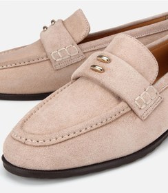 Resim Hotiç Kadın Süet Deri Bej Toka Detaylı Klasik Loafer 01ayh321300a310 01ayh321300a310 