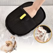 Resim 1/2 adet Anti-Statik 2'si 1 Arada Evcil Hayvan Tüyü Temizleme Eldiveni, Yapışkan Yüzeyde İki Yönlü Kıllar - Tekrar Kullanılabilir Kedi ve Köpek Tüyü Temizleme Aracı, Mobilya, Halılar, Giysiler ve Ev Temizliği için Ergonomik Tasarım 