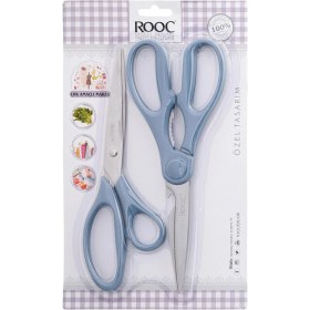 Resim Storemax Premium Serisi Ergonomik Saplı Çelik Gıdaya Temasa Uygun 2'li Mutfak, Mavi 