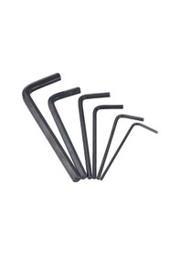 Resim Yaleker Gitar Bas Gitar Kolları Köprü Somunları Ayarı İçin 6'lı Karbon Çelik Altıgen Anahtar Seti 1.5-5.0mm 