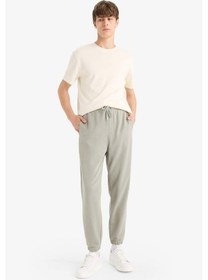 Resim Defacto Regular Fit Beli Bağcıklı Paçası Lastikli Cepli Basic Düz Jogger Eşofman Altı E9427ax25augr169 Gri 