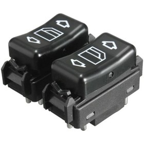 Resim Mercedes Benz için Sol veya Sağ Elektrikli Ana Kontrol Güç Camı Anahtarı - OEM 1248204610/1248204510, Uyumlu C124 Coupe, W124 Sedan, Kombi Break S124, S E G Sınıfı, W126 Coupe, W201, W463 (1987-1996) 