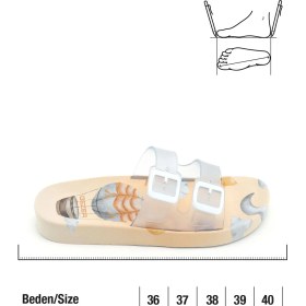 Resim Gezer Kadın Yazlık Airblow Islak Zemine Uygun Rahat Taban Ev Banyo Havuz Plaj Günlük Terlik 