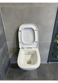 Resim Energy Kanallı Asma Klozet , Yavaş Kapanan Kapak 