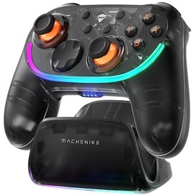Resim Machenike S3 Dual-Mode Hall Effect NFC Siyah RGB Charging Dock Gamepad 