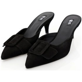 Resim Siyah Tokalı Topuklu Terlik 25160 Siyah 