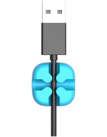 Resim Orıco Masaüstü Silikon Kablo Klipsi Düzenleyici Organizer Mavi 