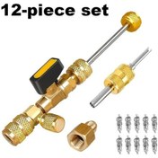 Resim Cloud011 12 Parçalı Profesyonel 1/4" Ve 5/16" Hvac Valf Çekirdeği Alet Seti Manyetik 