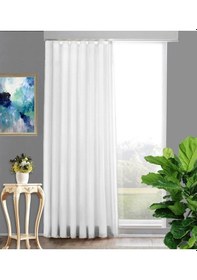 Resim Güneşlik Perde Lüks Saten Krem Beyaz – Modern House 