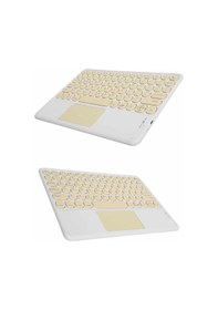 Resim Touchpad Tüm Cihazlara Uyumlu Bluetooth Klavye Touchpad Slim Kablosuz Wifi Q Klavye - Lisinya 49452229 