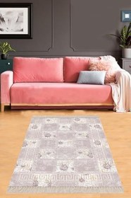 Resim On The Clouds Patchwork Çiçek Desenli Yıkanabilir Kaymaz Taban Leke Tutmaz Modern Salon Halısı ve Yolluk PRA-4732038-316963, 100 x 300 