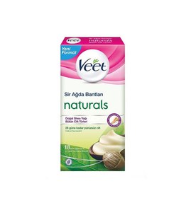 Resim Veet Soğuk Ağda Bandı Naturals (Tüm Cilt Tiplerine) 18'Li 