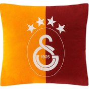 Resim Taç Lisanslı Galatasaray Figürlü Kırlent - 40x40 cm 