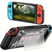 Resim Gaojunshop01 Nintendo Switch Oled Taşınabilir Kılıf Siyah Şok Emici Dayanıklı Kapak Aksesuar 
