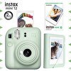 Resim Fujifilm Instax Mini 12 Yeşil Fotoğraf Makinesi - 10'lu Film Ve Mini Albüm Seti 