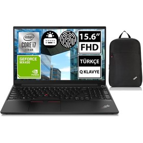 Resim ThinkPad E15Gen2 i7 1165G7 8 GB 512 GB SSD MX450FreeDos 15.6" FHD+Çanta 20TD004HTX87 