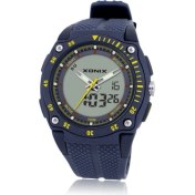 Resim Hanyang DH-003 Altın Yepyeni Spor Kronograf Erkek Bilek Saatleri Dijital Kuvars Çift Hareket Yüzme Dalış Su Geçirmez 100 M Dalış Dh (Yurt Dışından) 