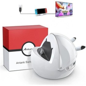 Resim Hangfox Nintendo Switch İçin Beyaz Tv Hd Docking Station - 4k/1080p Çıkış, Usb 3.0 Port, Oynurken Şarj Etme, Kaydırmalı Korumalı Taban 