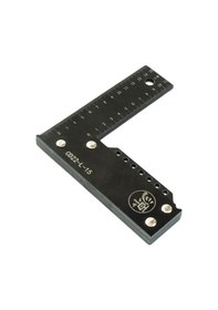 Resim Trendooze Homyl Dik Açı Profesyonel Siyah 150mm Hassasiyetli Cetvel 