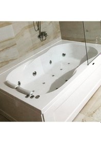 Resim Alika 180 x 130 CM Jakuzi Küvet Hidromasaj Sistem-2 8+10 Jet 
