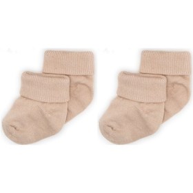 Resim Novibaby 2'li Bambu Bebek Çorap I Beige I 0 6 Ay I Bej Yenidoğan Bebek Çorabı Çok Renkli 