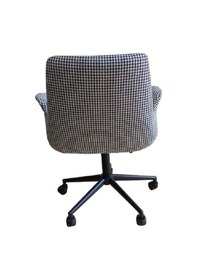 Resim Büro Sandalyesi Döküm Süngerli Siyah Metal Ayaklı 