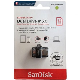 Resim Sandisk Dual Drive 32 GB M3.0 Micro OTG Flash Disk 